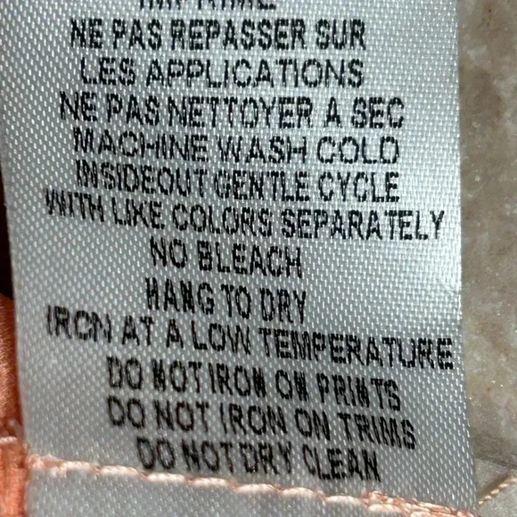 LADY DUTCH HIGH SOCIETY sleeveless peach blouse , sz SM and LG . Long fringes - Picture 8 of 16